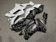 Purchase 2007-2008 Matte Black White Split Line Pattern Kawasaki ZX6R Motorcycle Fairings UK