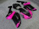 Purchase 2007-2008 Glossy Black Pink Kawasaki ZX6R Motorcycle Fairings UK