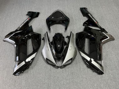 Purchase 2007-2008 Glossy Black Grey Kawasaki ZX6R Motorcycle Fairings UK
