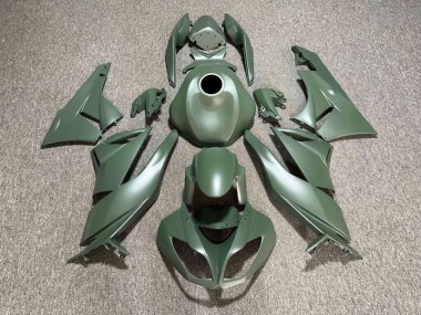 Purchase 2009-2012 Matte Green Kawasaki ZX6R Motorcycle Fairings UK