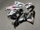 Purchase 2009-2012 Matte Black & White with Pink Cherry Blossom Split Kawasaki ZX6R Motorcycle Fairings UK
