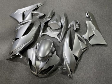 Purchase 2009-2012 Glossy Silver Kawasaki ZX6R Motorcycle Fairings UK