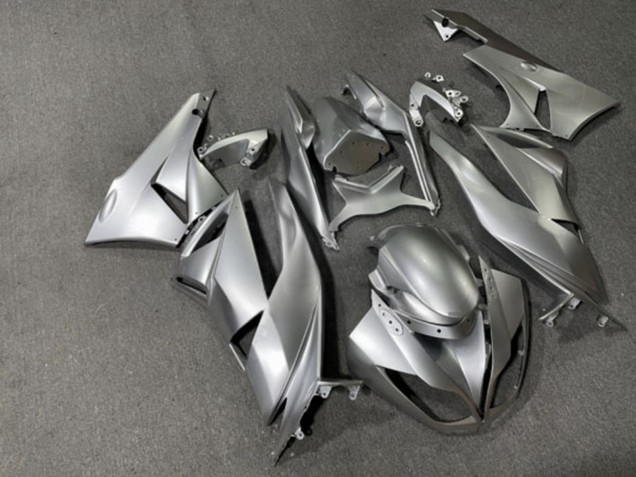 Purchase 2009-2012 Glossy Silver Kawasaki ZX6R Motorcycle Fairings UK