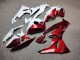 Purchase 2009-2012 Glossy Red White Split Kawasaki ZX6R Motorcycle Fairings UK