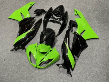 Purchase 2009-2012 Green Black Kawasaki ZX6R Motorcycle Fairings UK