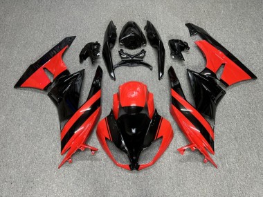 Purchase 2009-2012 Glossy Red Black Kawasaki ZX6R Motorcycle Fairings UK