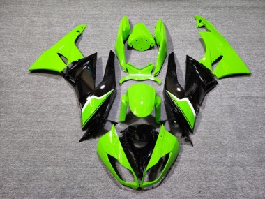 Purchase 2009-2012 Green Black Kawasaki ZX6R Motorcycle Fairings UK