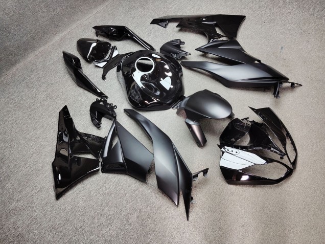 Purchase 2009-2012 Glossy & Matte Black Kawasaki ZX6R Motorcycle Fairings UK