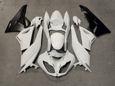 Purchase 2009-2012 Glossy White Matte Black Kawasaki ZX6R Motorcycle Fairings UK