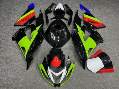 Purchase 2013-2018 Glossy Black Green Red Kawasaki ZX6R Motorcycle Fairings UK