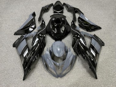 Purchase 2013-2018 Glossy Black Nardo Grey White Kawasaki ZX6R Motorcycle Fairings UK