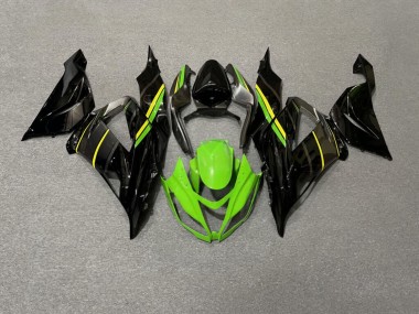 Purchase 2013-2018 Glossy Black Green Yellow Kawasaki ZX6R Motorcycle Fairings UK