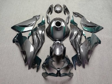 Purchase 2019-2022 Glossy Carbon Fiber Style with Green Kawasaki ZX6R Motorcycle Fairings UK