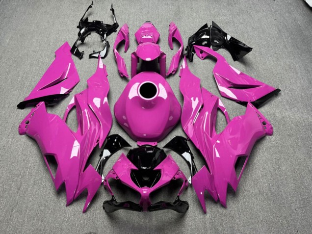 Purchase 2019-2022 Glossy Pink & Black Kawasaki ZX6R Motorcycle Fairings UK