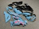 Purchase 2019-2022 Matte Black & Glossy Baby Blue with Pink Cherry Blossom Split Kawasaki ZX6R Motorcycle Fairings UK