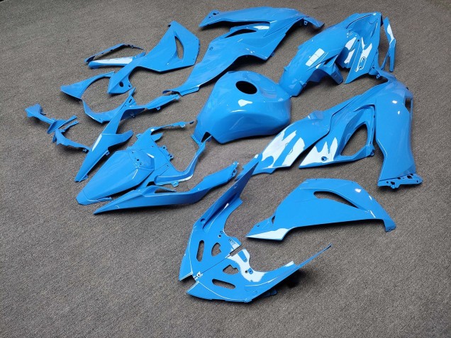 Purchase 2019-2022 Glossy Light Blue Kawasaki ZX6R Motorcycle Fairings UK