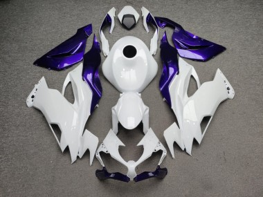 Purchase 2019-2022 Glossy White & Purple Kawasaki ZX6R Motorcycle Fairings UK