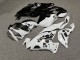 Purchase 2019-2022 Glossy White & Black Cherry Blossom Split Kawasaki ZX6R Motorcycle Fairings UK