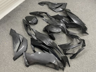 Purchase 2019-2022 Matte Black & Carbon Fiber Style Kawasaki ZX6R Motorcycle Fairings UK