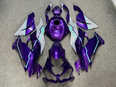 Purchase 2019-2022 Glossy Purple Grey Coral Blue Kawasaki ZX6R Motorcycle Fairings UK