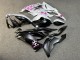 Purchase 2019-2022 Matte Black White with Pink Cherry Blossom Split Kawasaki ZX6R Motorcycle Fairings UK