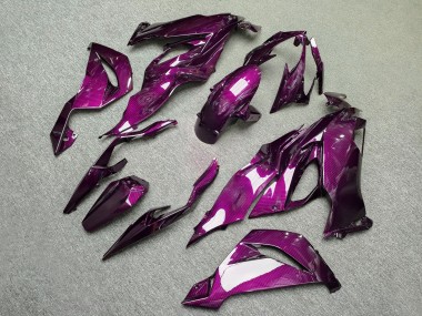 Purchase 2019-2022 Glossy Purple Carbon Fiber Style Kawasaki ZX6R Motorcycle Fairings UK