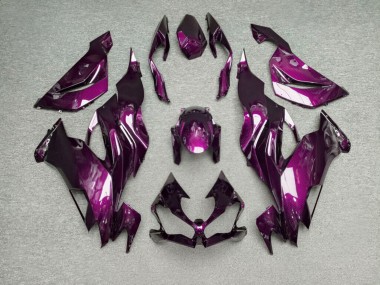 Purchase 2019-2022 Glossy Purple Carbon Fiber Style Kawasaki ZX6R Motorcycle Fairings UK
