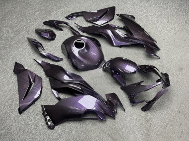 Purchase 2019-2022 Glossy Light Purple Carbon Fiber Style Kawasaki ZX6R Motorcycle Fairings UK