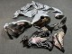 Purchase 2019-2022 Glossy Pearl White Black Custom Split Kawasaki ZX6R Motorcycle Fairings UK