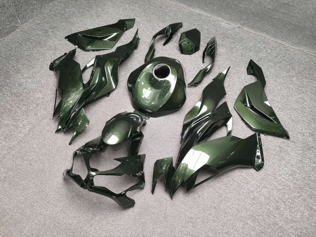 Purchase 2019-2022 Glossy Olive Green Kawasaki ZX6R Motorcycle Fairings UK