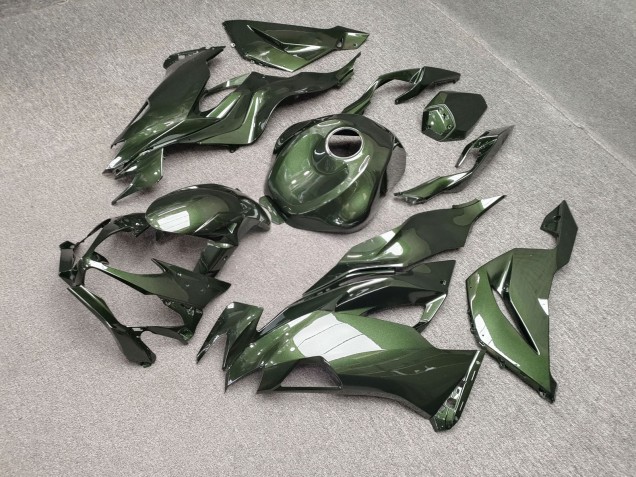 Purchase 2019-2022 Glossy Olive Green Kawasaki ZX6R Motorcycle Fairings UK