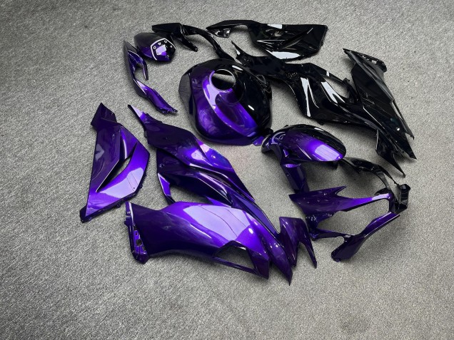 Purchase 2019-2022 Glossy Purple Black Split Kawasaki ZX6R Motorcycle Fairings UK