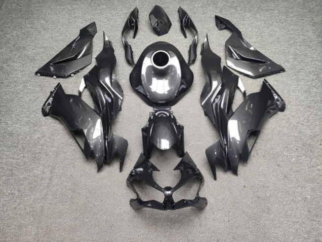 Purchase 2019-2022 Glossy Carbon Fiber Style Kawasaki ZX6R Motorcycle Fairings UK