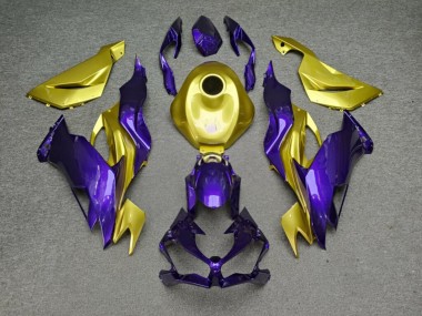 Purchase 2019-2022 Glossy Deep Purple Gold Kawasaki ZX6R Motorcycle Fairings UK