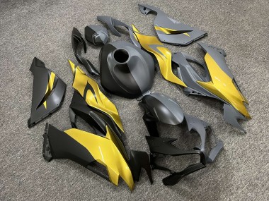 Purchase 2019-2022 Matte Metallic Black Dark Grey Glossy Gold Kawasaki ZX6R Motorcycle Fairings UK