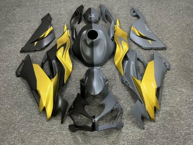 Purchase 2019-2022 Matte Metallic Black Dark Grey Glossy Gold Kawasaki ZX6R Motorcycle Fairings UK