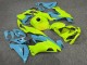 Purchase 2019-2022 Glossy High Vis Yellow Aqua Kawasaki ZX6R Motorcycle Fairings UK