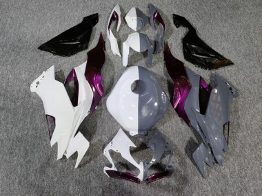 Purchase 2019-2022 Glossy Nardo Grey White Purple Split Kawasaki ZX6R Motorcycle Fairings UK