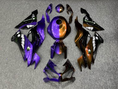 Purchase 2019-2022 Purple Orange Shark Split Kawasaki ZX6R Motorcycle Fairings UK