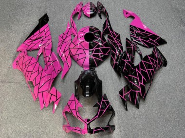 Purchase 2019-2022 Matte Black High Vis Hot Pink Split Kawasaki ZX6R Motorcycle Fairings UK