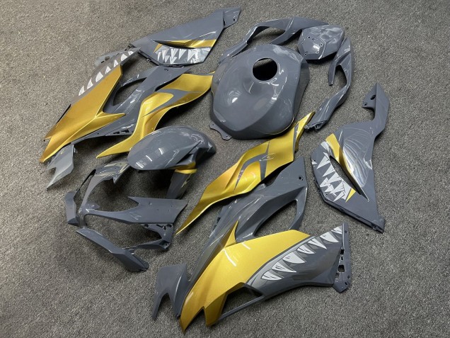 Purchase 2019-2022 Nardo Grey Gold Kawasaki ZX6R Motorcycle Fairings UK