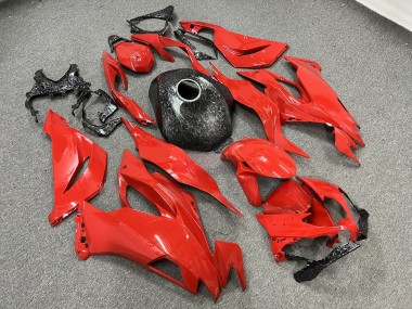 Purchase 2019-2022 Glossy Red Forged Carbon Fiber Style Kawasaki ZX6R Motorcycle Fairings UK