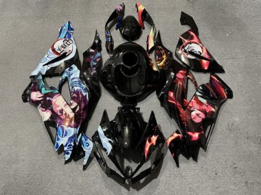 Purchase 2019-2022 Matte Black Demon Slayer Kawasaki ZX6R Motorcycle Fairings UK