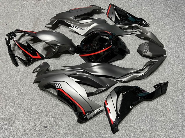 Purchase 2019-2022 Matte Steel Grey & Black Kawasaki ZX6R Motorcycle Fairings UK