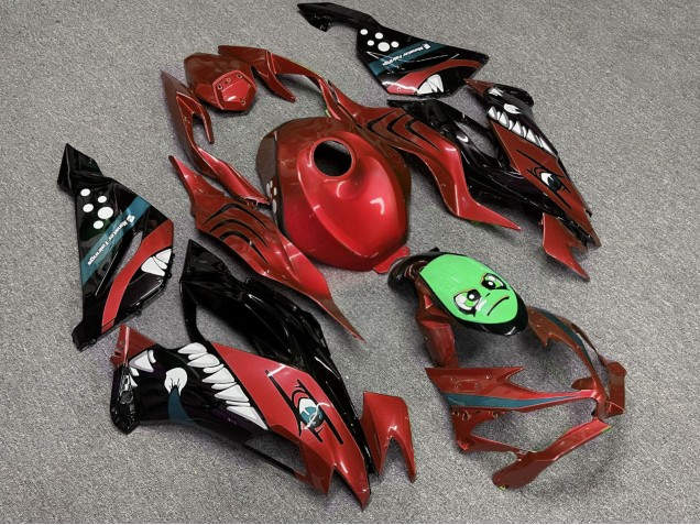 Purchase 2019-2022 Red Rossi Shark Kawasaki ZX6R Motorcycle Fairings UK