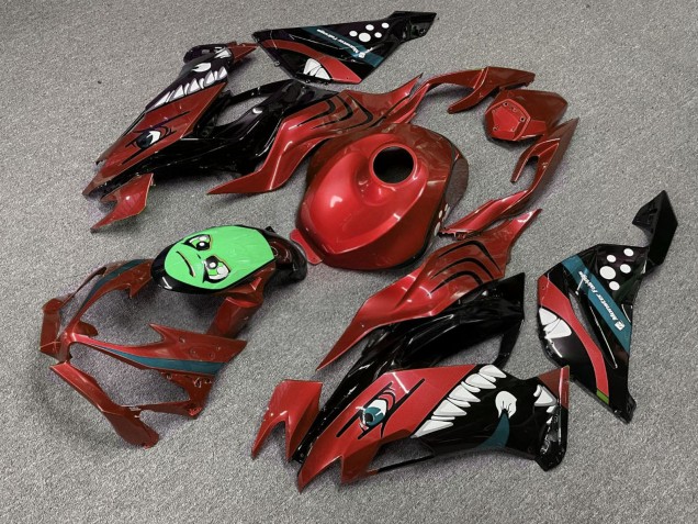 Purchase 2019-2022 Red Rossi Shark Kawasaki ZX6R Motorcycle Fairings UK
