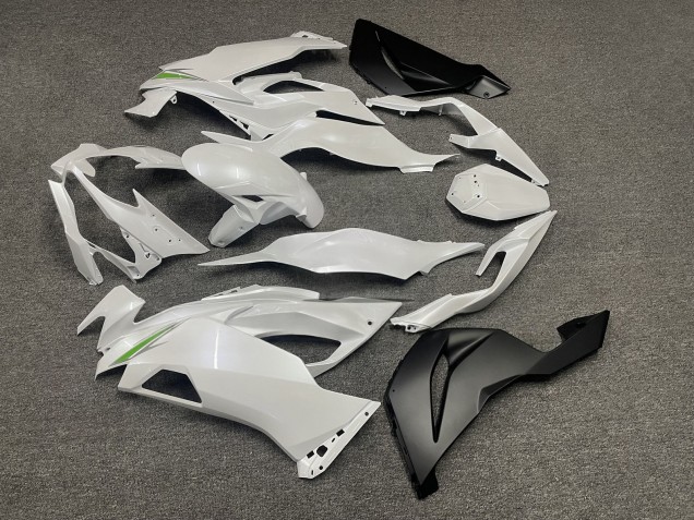 Purchase 2019-2022 Pearl White Matte Black Kawasaki ZX6R Motorcycle Fairings UK