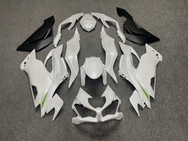Purchase 2019-2022 Pearl White Matte Black Kawasaki ZX6R Motorcycle Fairings UK