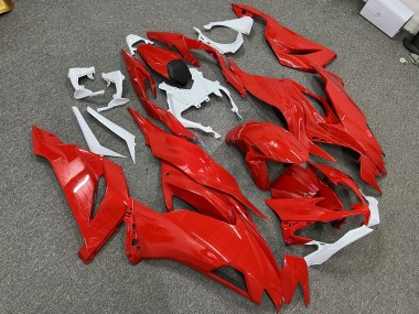 Purchase 2019-2022 Glossy Red White Kawasaki ZX6R Motorcycle Fairings UK