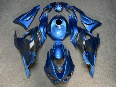 Purchase 2023-2026 Glossy Blue & Silver Bull Kawasaki ZX114R Motorcycle Fairings UK
